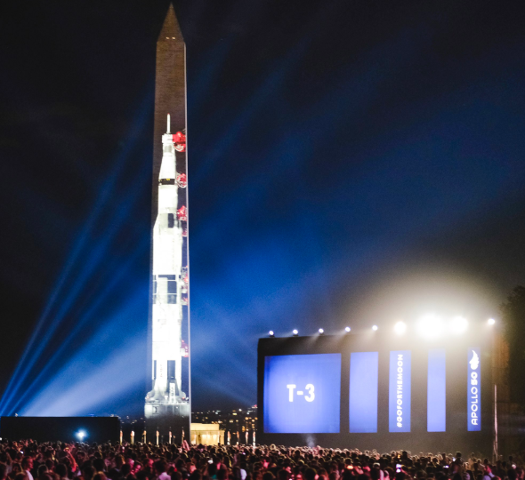 Washington Relieves Apollo 11 Moon Landing