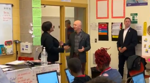 Jeff Bezos Comes to Dunbar High School
